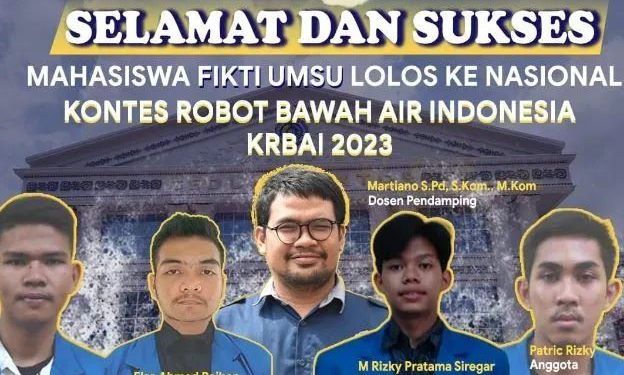 Tim KRI FIKTI UMSU Lolos ke Kontes Robot Tingkat Nasional